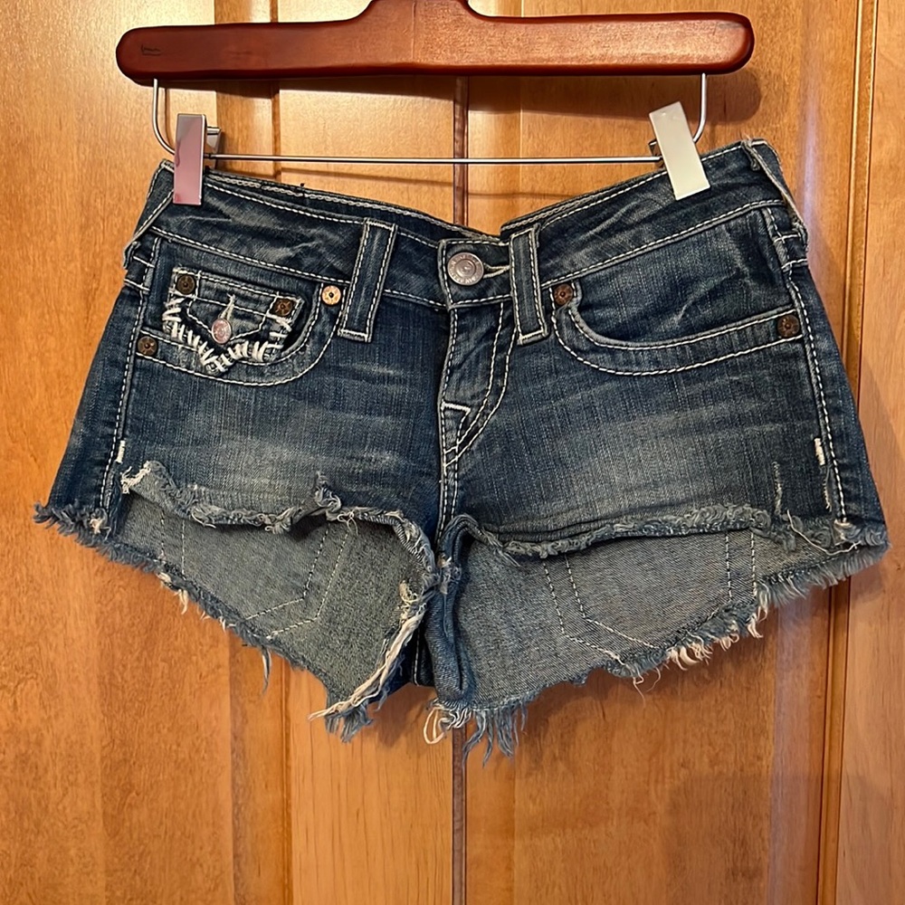 Y2K True Religion micro shorts
